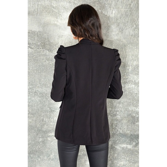 The Tiffany Ruched Sleeve Blazer - Picture 4 of 5